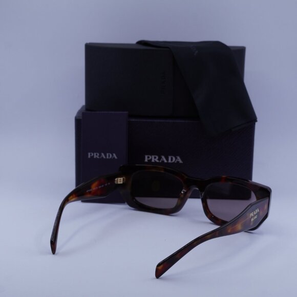 Prada PRB05S 22A20I Rectangle Sunglasses – Poppy Havana/Purple Brown - Picture 10 of 10